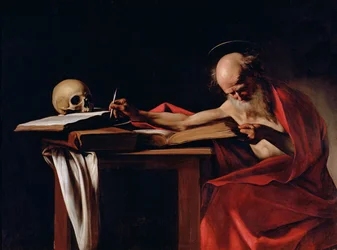 San Jerónimo escribiendo (detalle)